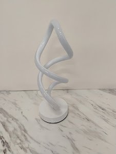 White Spiral USB Table Lamp